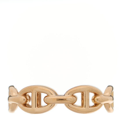 Hermes 18K Rose Gold PM Chaine d'Ancre Enchainee Ring 58 8.25 3 of 8