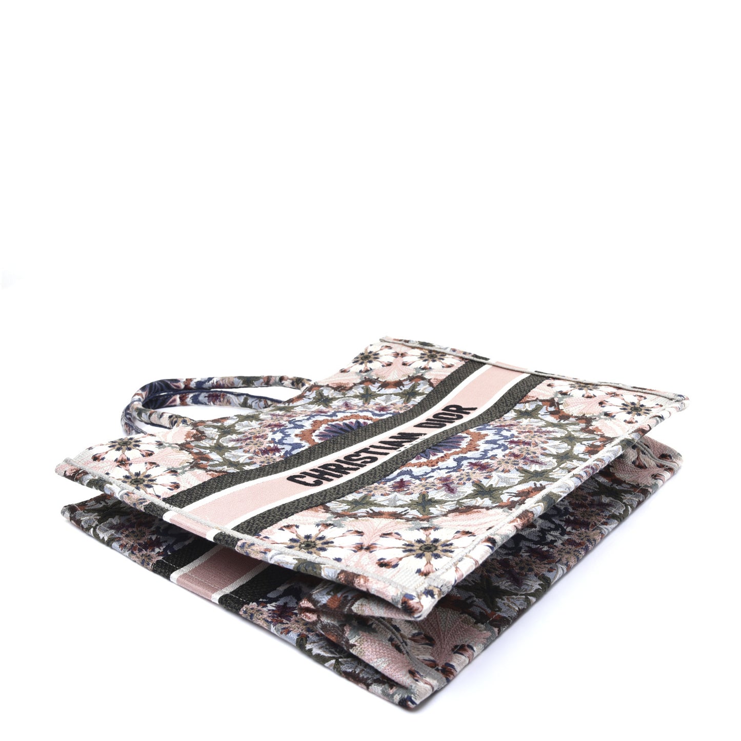 Canvas Embroidered KaleiDioroscopic Book Tote Multicolor