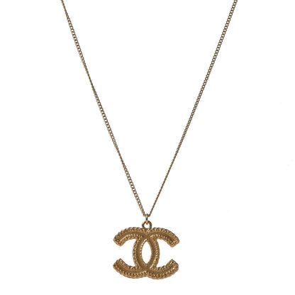 Chanel CC Necklace Matte Gold 1 of 5