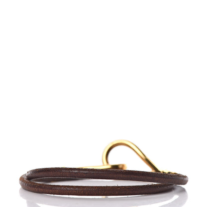 Hermes Natural Bridle Jumbo Double Tour Bracelet Bouton 3 of 5