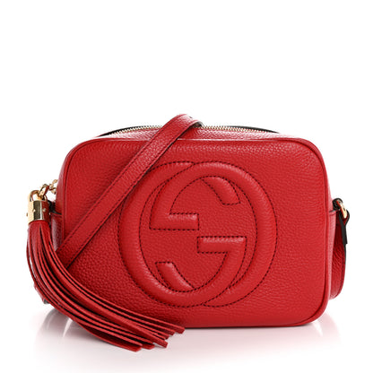 Gucci Pebbled Calfskin Small Soho Disco Bag Tabasco Red 1 of 12