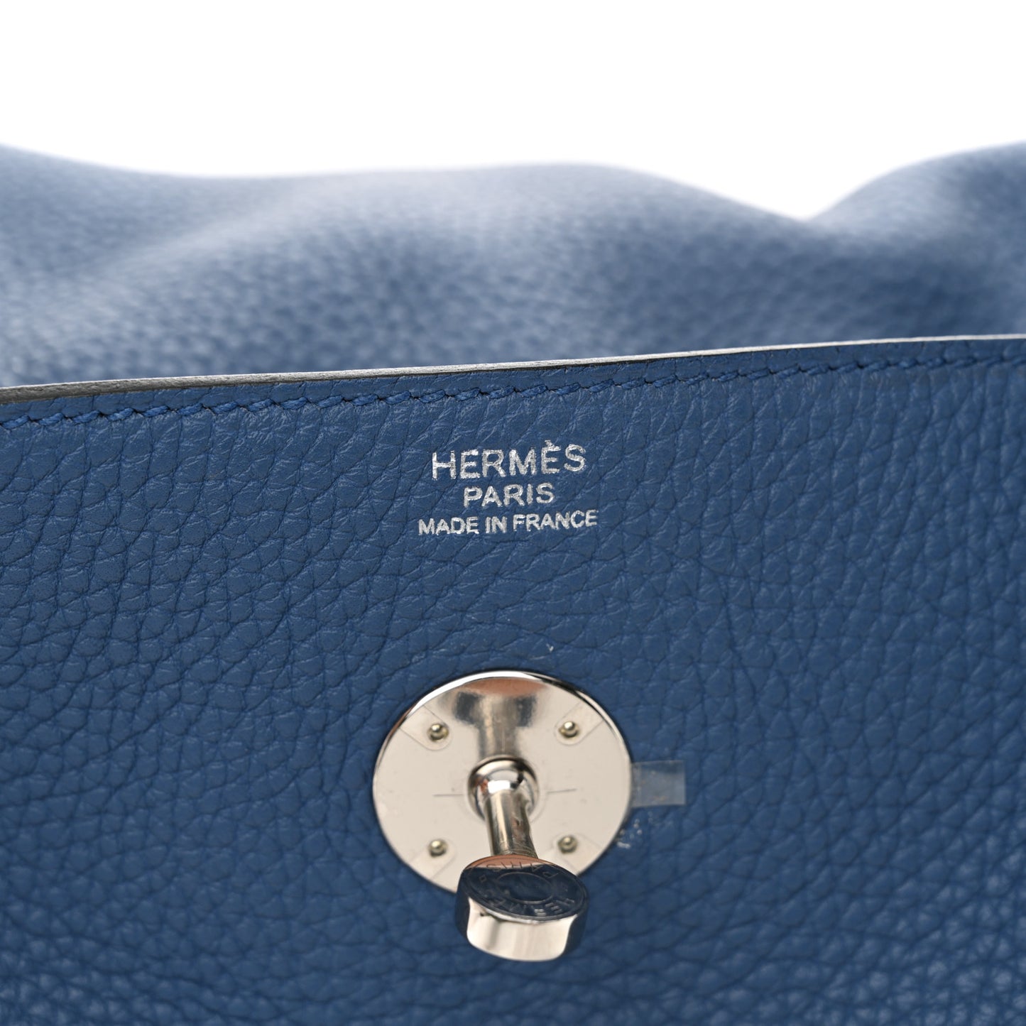 Taurillon Clemence Lindy 30 Bleu Agate Gris Mouette