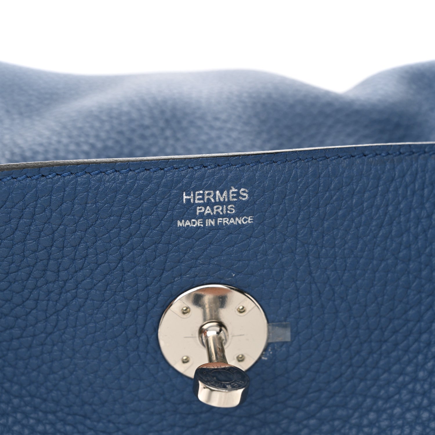 Hermes Taurillon Clemence Lindy 30 Bleu Agate Gris Mouette 6 of 10