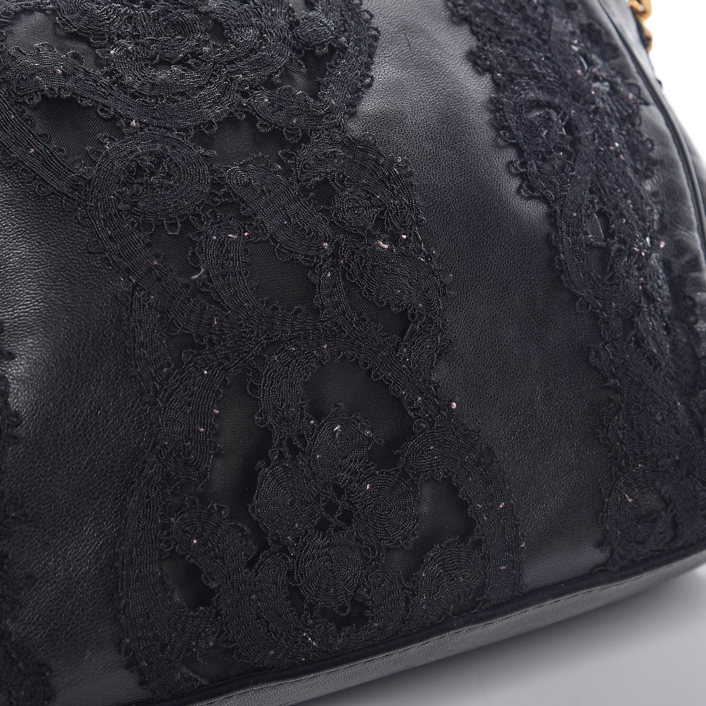 Lace Miss Charles Evening Bag Black