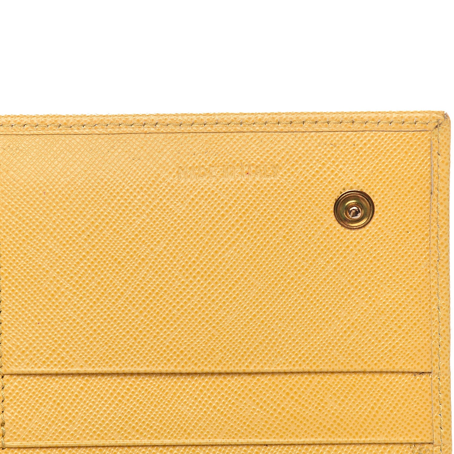 Prada Saffiano Triangle Continental Flap Wallet Ginestra 6 of 9