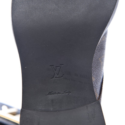 Louis Vuitton Calfskin Monogram Wonderland Flat Ranger Boots 38 Black 6 of 9