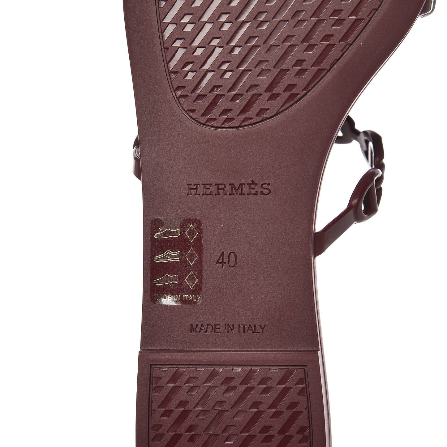 TPU Rivage Sandals 40 Bordeaux