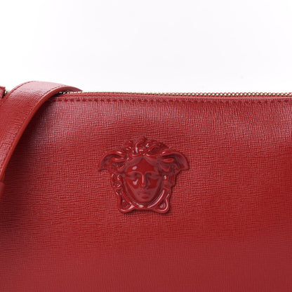Versace Saffiano Calfskin Palazzo Chain Crossbody Red 9 of 10