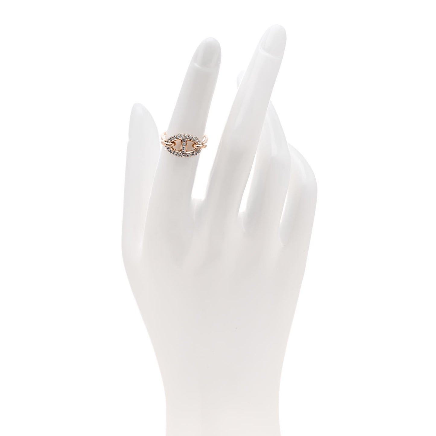 18K Rose Gold Diamond Farandole Ring 49 4.75