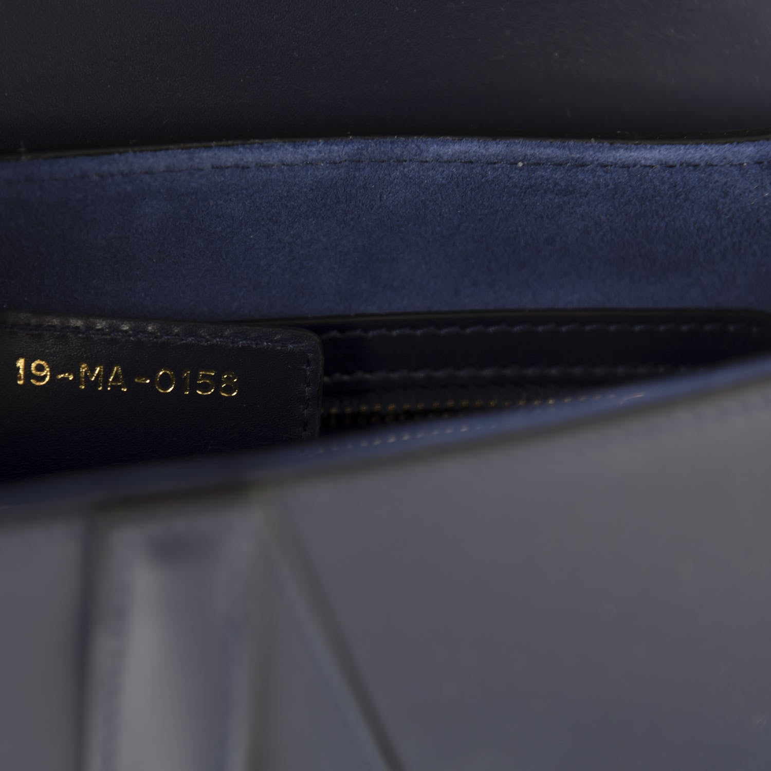 Christian Dior Calfskin Saddle Bag Indigo Blue 9 of 11
