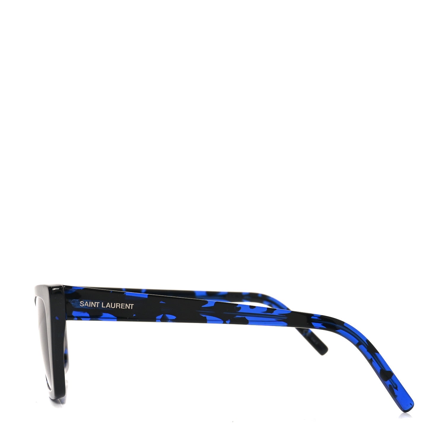 Saint Laurent Acetate Mica Cat Eye Sunglasses SL 276 Black Blue 3 of 8
