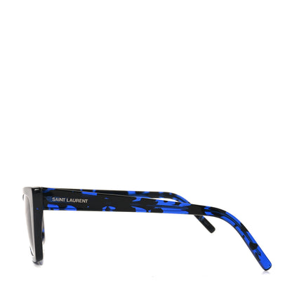 Saint Laurent Acetate Mica Cat Eye Sunglasses SL 276 Black Blue 3 of 8