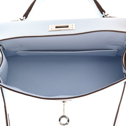 Hermes Epsom Mini Kelly Sellier 20 Bleu Brume 5 of 11