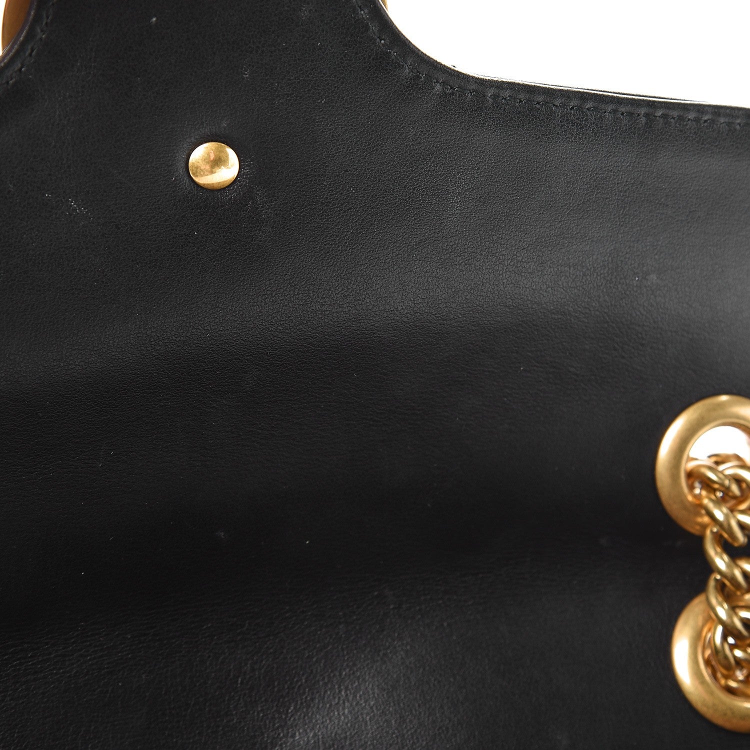 Gucci Calfskin Matelasse Small GG Marmont Shoulder Bag Black 8 of 9