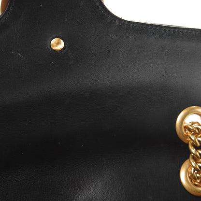 Gucci Calfskin Matelasse Small GG Marmont Shoulder Bag Black 8 of 9