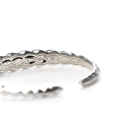 John Hardy Sterling Silver Slim Legends Naga Dragon Scale Flex Cuff Bracelet 5 of 5