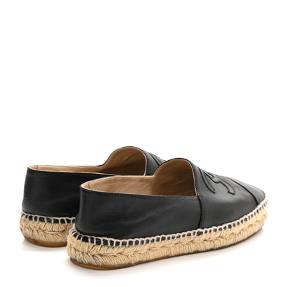 Chanel Lambskin CC Espadrilles 36 Black 4 of 9