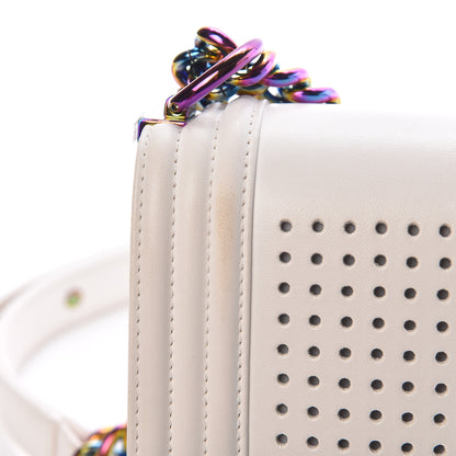 Chanel Lambskin LED Iridescent Metal Medium Boy Flap White Multicolor 15 of 16