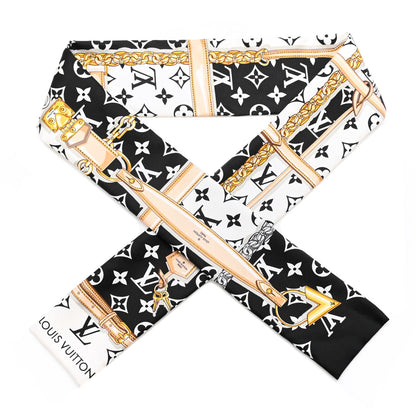 Louis Vuitton Silk Monogram Confidential Bandeau Black 1 of 3