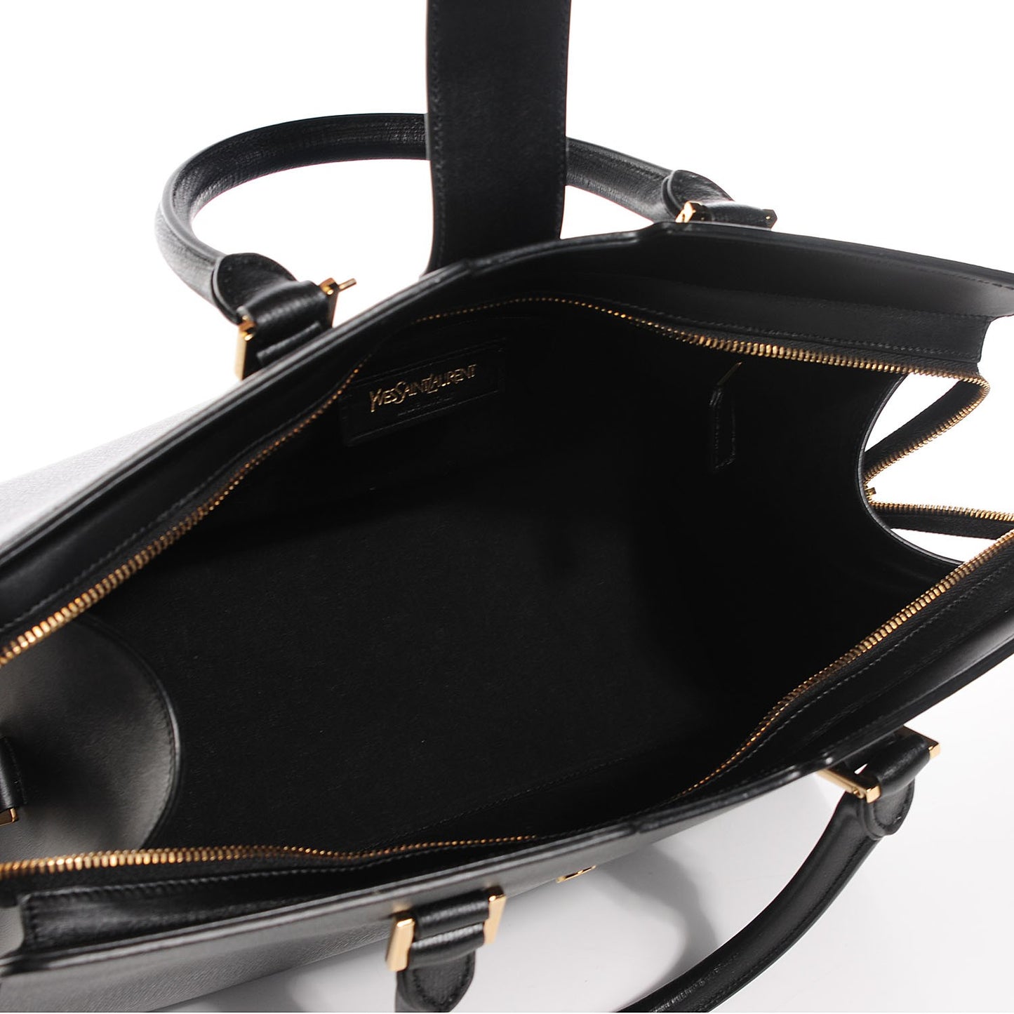 Textured Calfskin Medium Classic Cabas Y Black