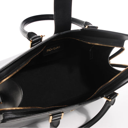 Saint Laurent Textured Calfskin Medium Classic Cabas Y Black 5 of 7