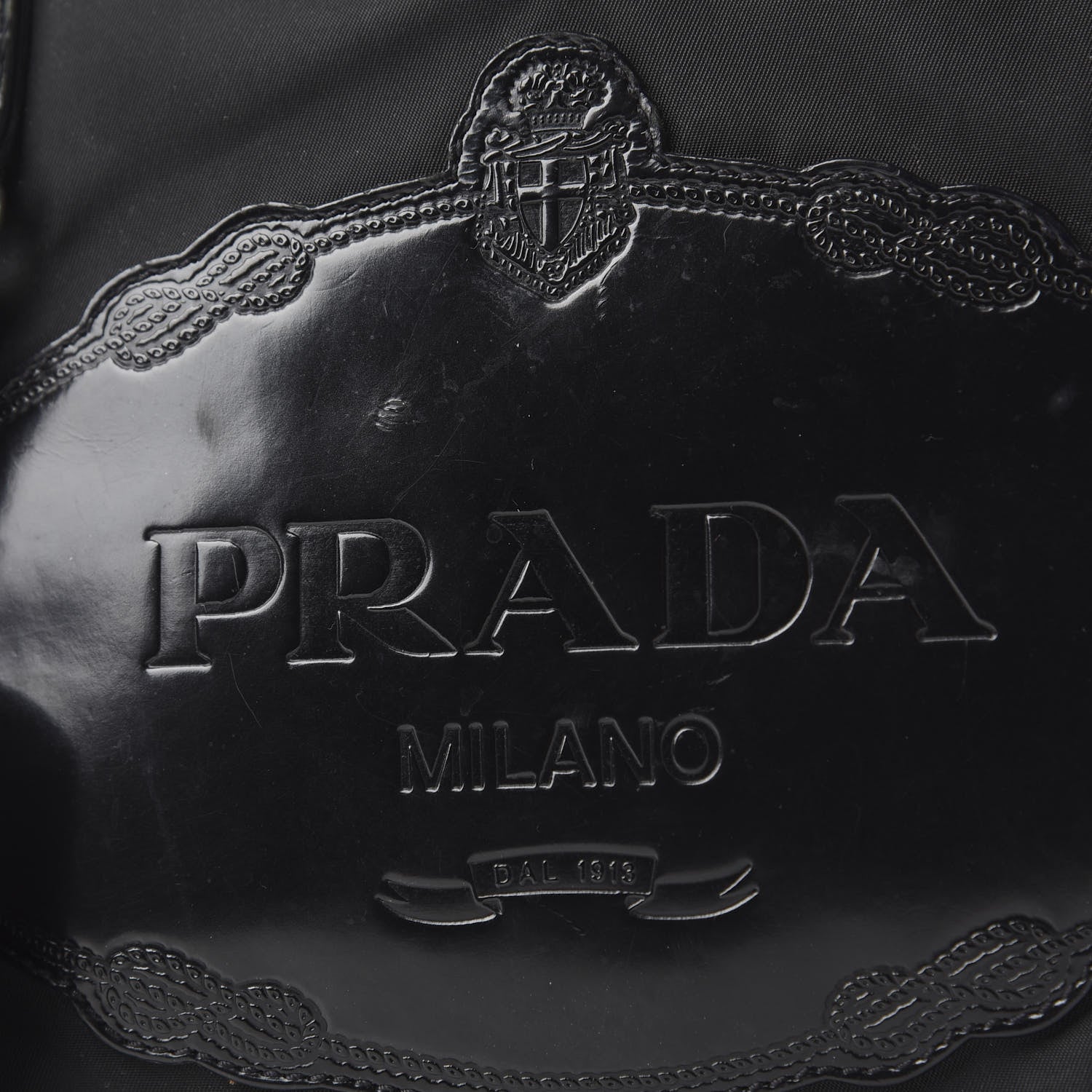 Prada Tessuto Nylon Logo Shoulder Bag Black 8 of 10