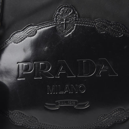 Prada Tessuto Nylon Logo Shoulder Bag Black 8 of 10