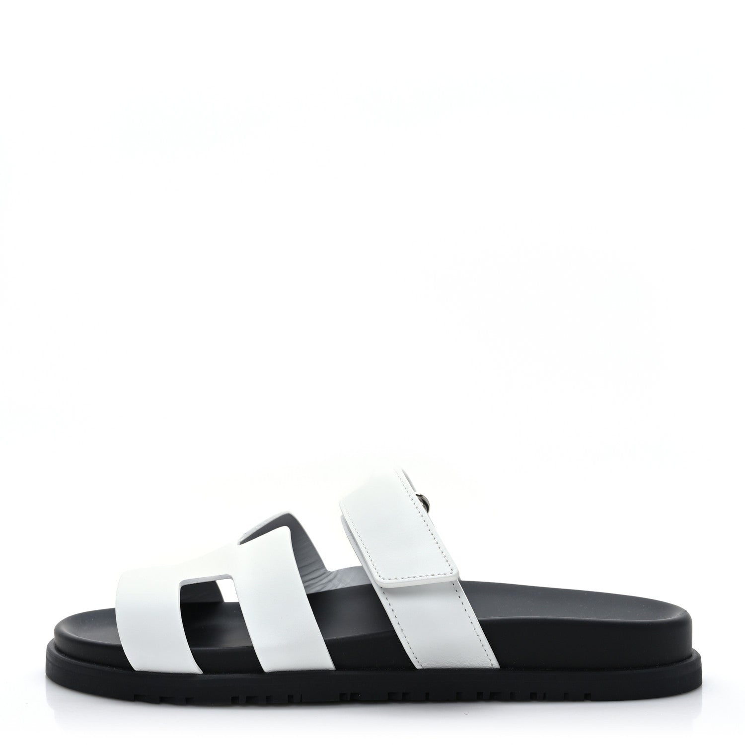 Hermes Calfskin Womens Chypre Sandals 40 White 1 of 9