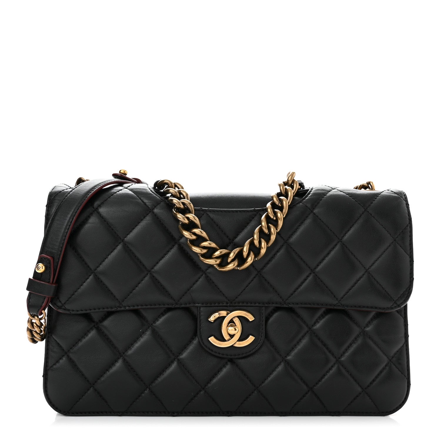 Chanel Calfskin Quilted Large Perfect Edge Flap Black 1 of 10