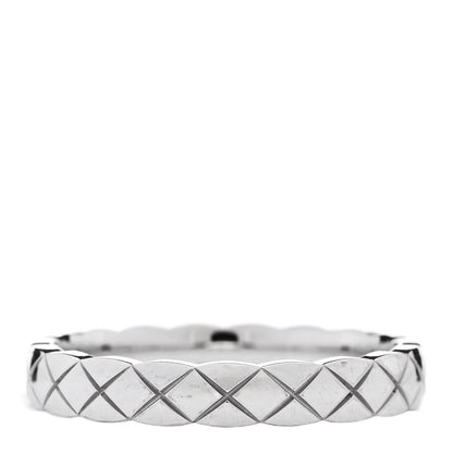 Chanel 18K White Gold Mini Coco Crush Ring 54 6.75 3 of 5