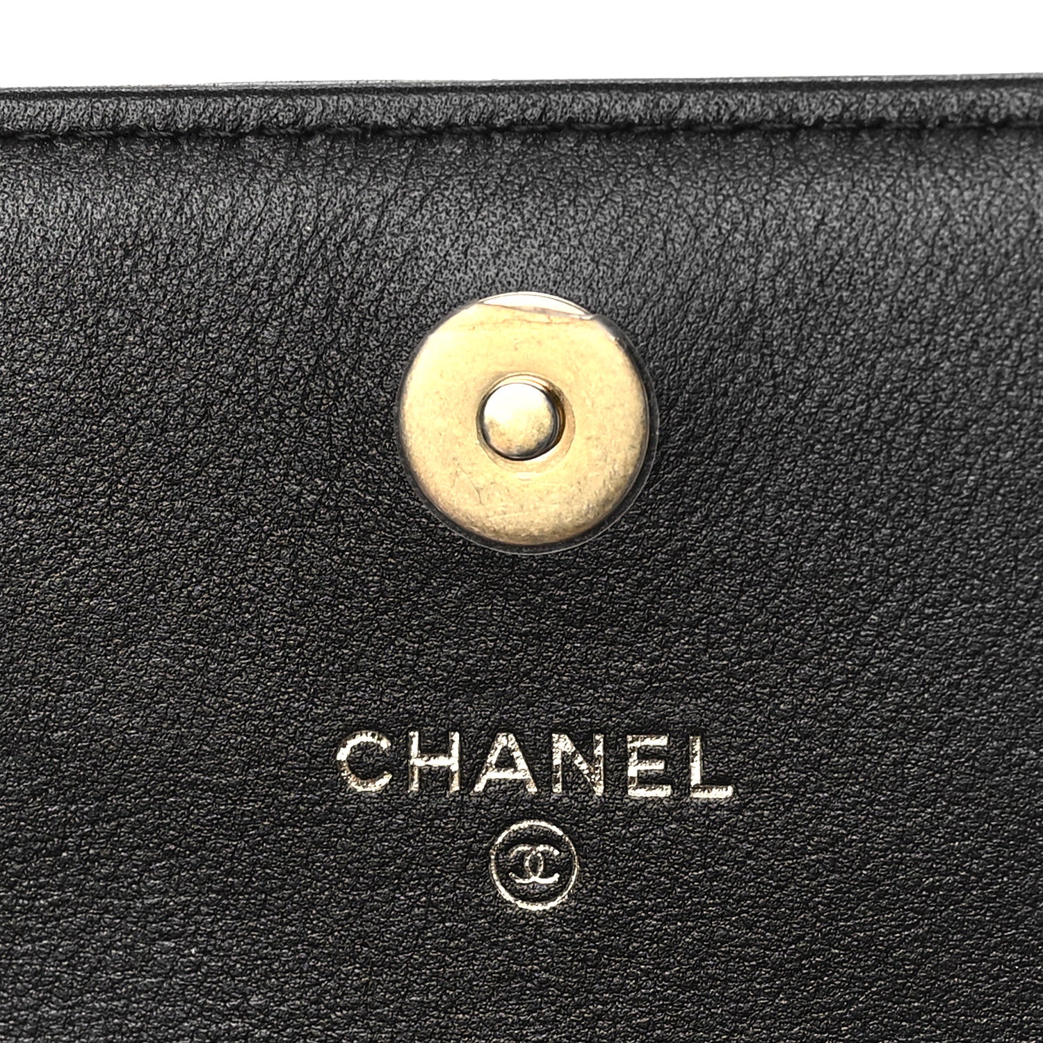 Chanel Calfskin Quilted Enchained Wallet On Chain WOC Black 6 of 12