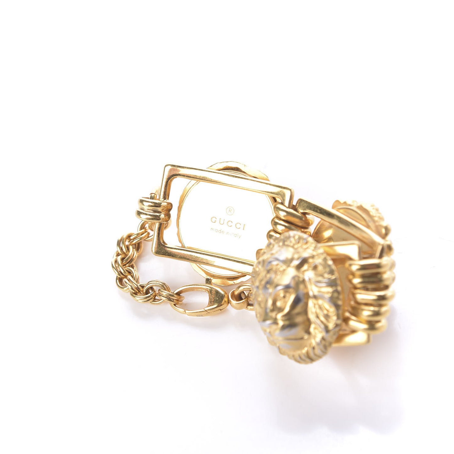 Metal Lion Heads Bracelet M Aged Gold