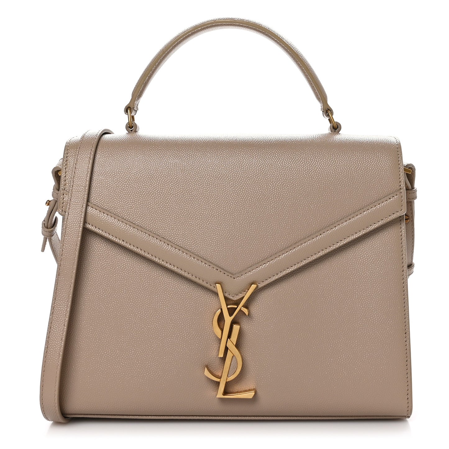 Grain de Poudre Medium Classic Monogram Cassandra Top Handle Dark Beige