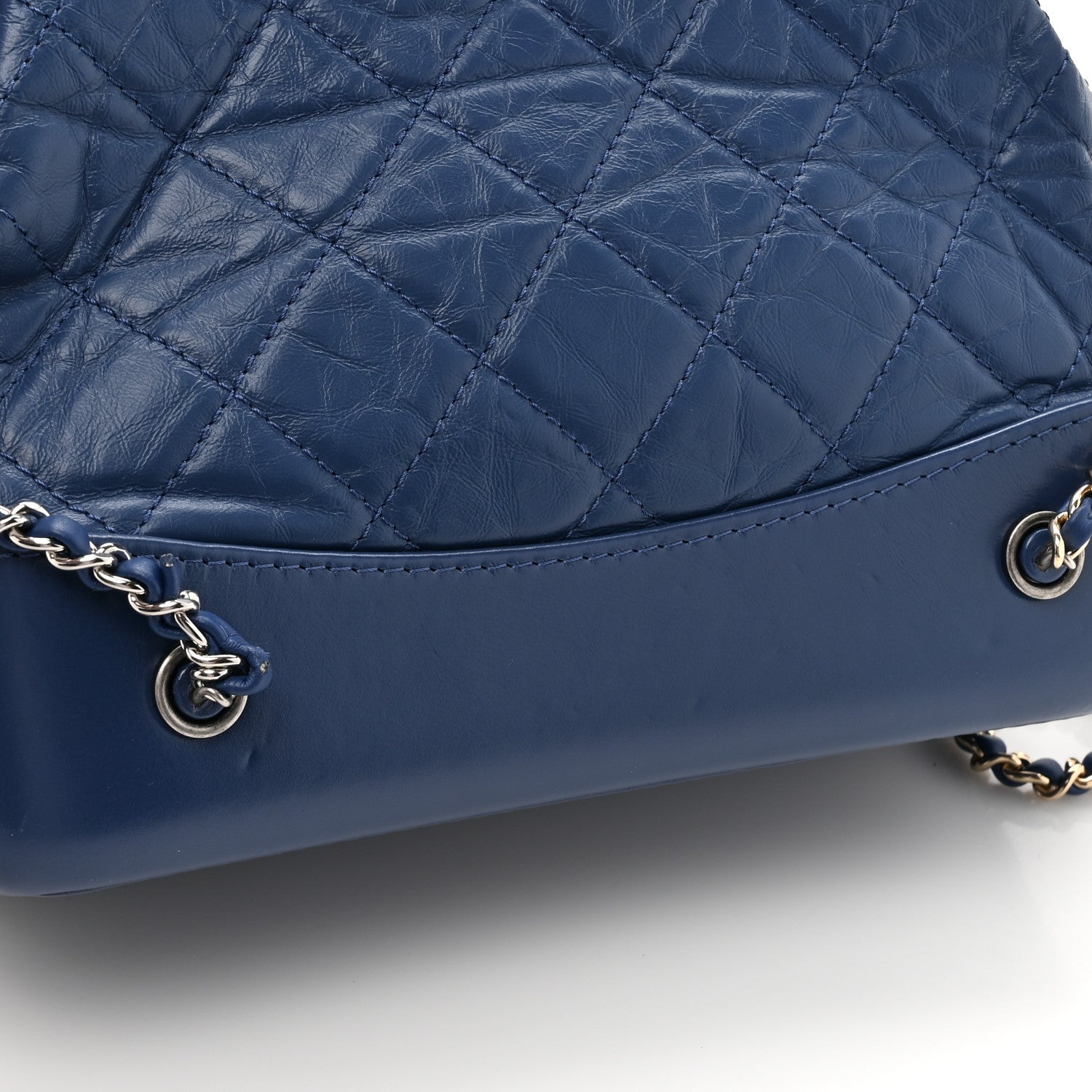Chanel Aged Calfskin Quilted Small Gabrielle Backpack Navy 12 of 12