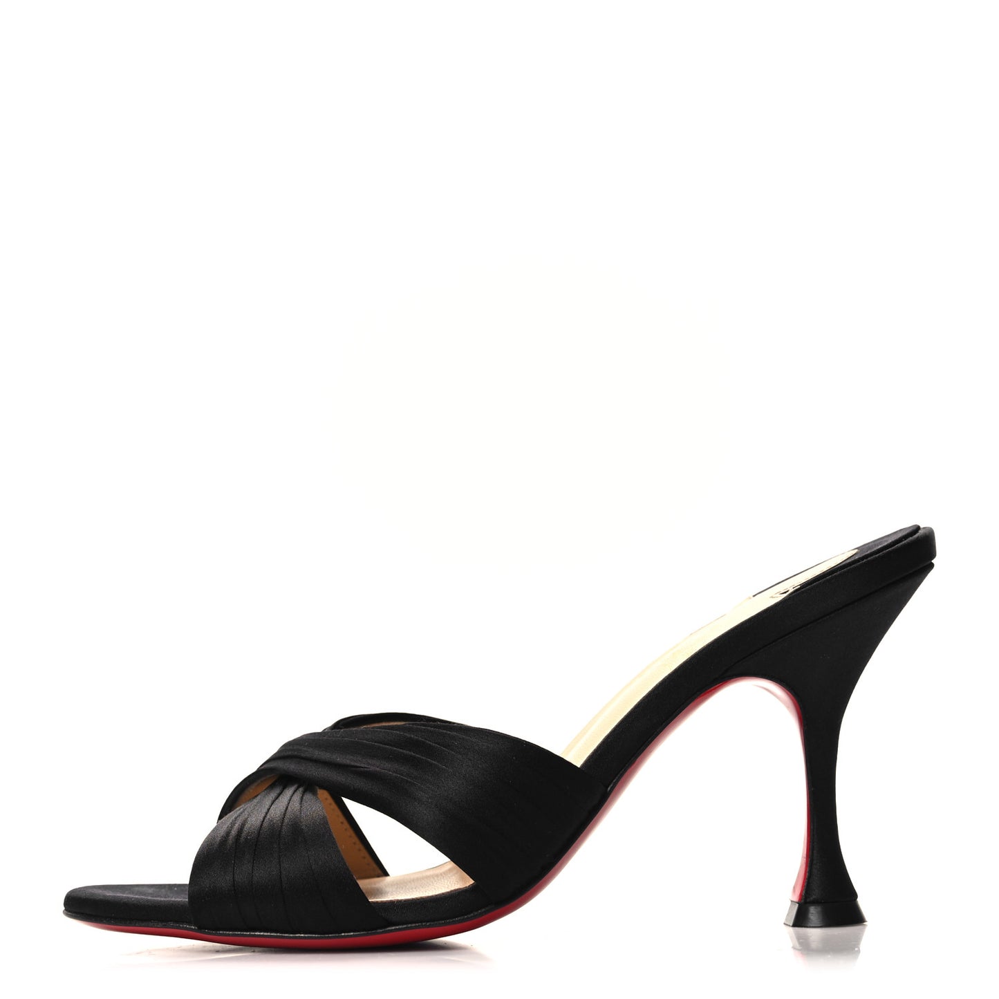 Crepe Satin Nicol Is Back 85 Slide Sandals 37 Black