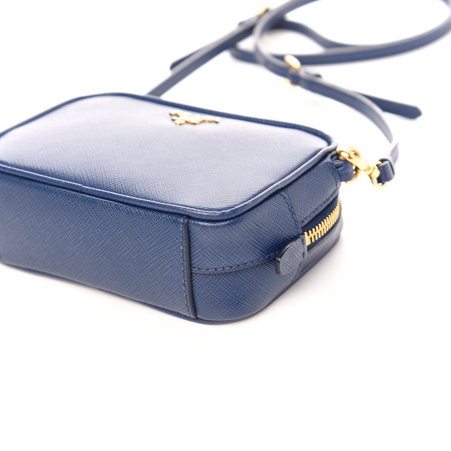 Saffiano Mini Camera Crossbody Bag Royal