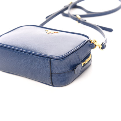 Prada Saffiano Mini Camera Crossbody Bag Royal 8 of 9