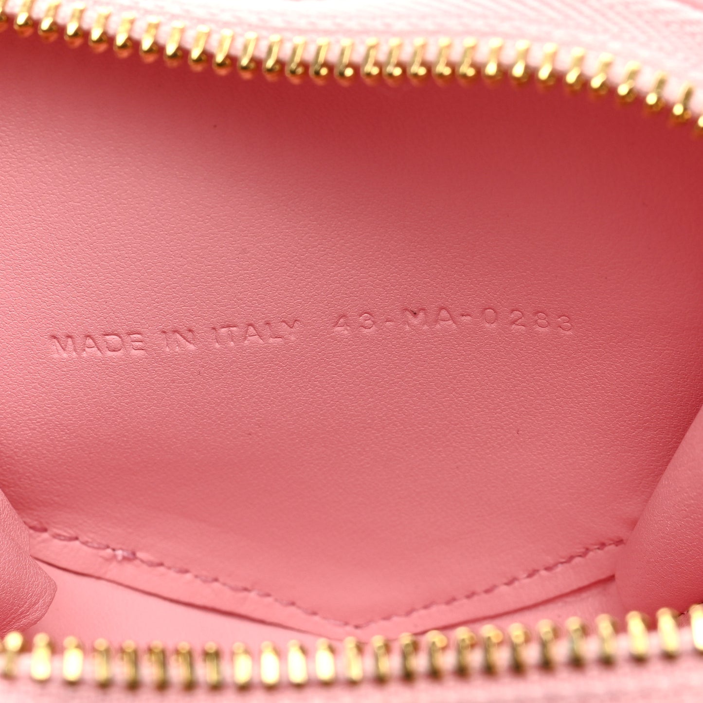 Calfskin Cannage Dioramour Caro Heart Pouch With Chain Old Rose