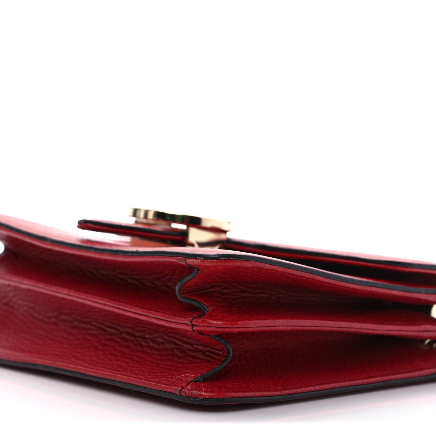 Dollar Calfskin Small Interlocking G Shoulder Bag Red