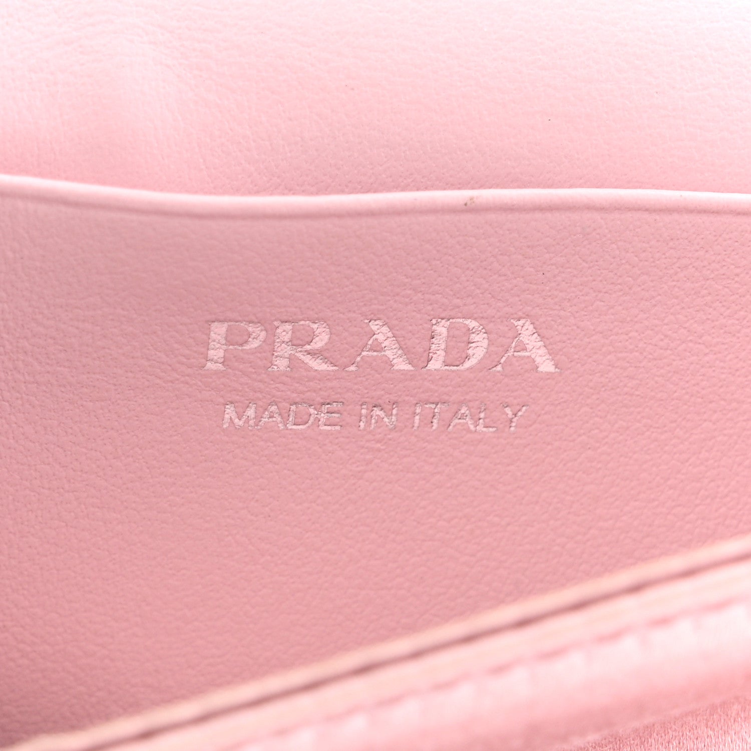 Prada Satin Crystal Metal Triangle Logo Card Holder With Strap Alabastro 6 of 12