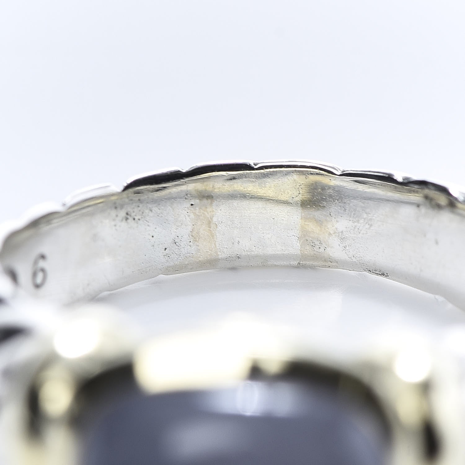 David Yurman Sterling Silver 14K Yellow Gold Chalcedony 10mm Noblesse Ring 53 6.5 7 of 7
