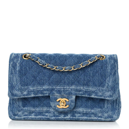 Chanel Denim Quilted Medium Double Flap Blue 1 of 11