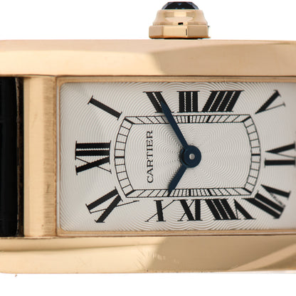 Cartier 18K Yellow Gold Alligator 19mm Tank Americaine Quartz Watch 5 of 7