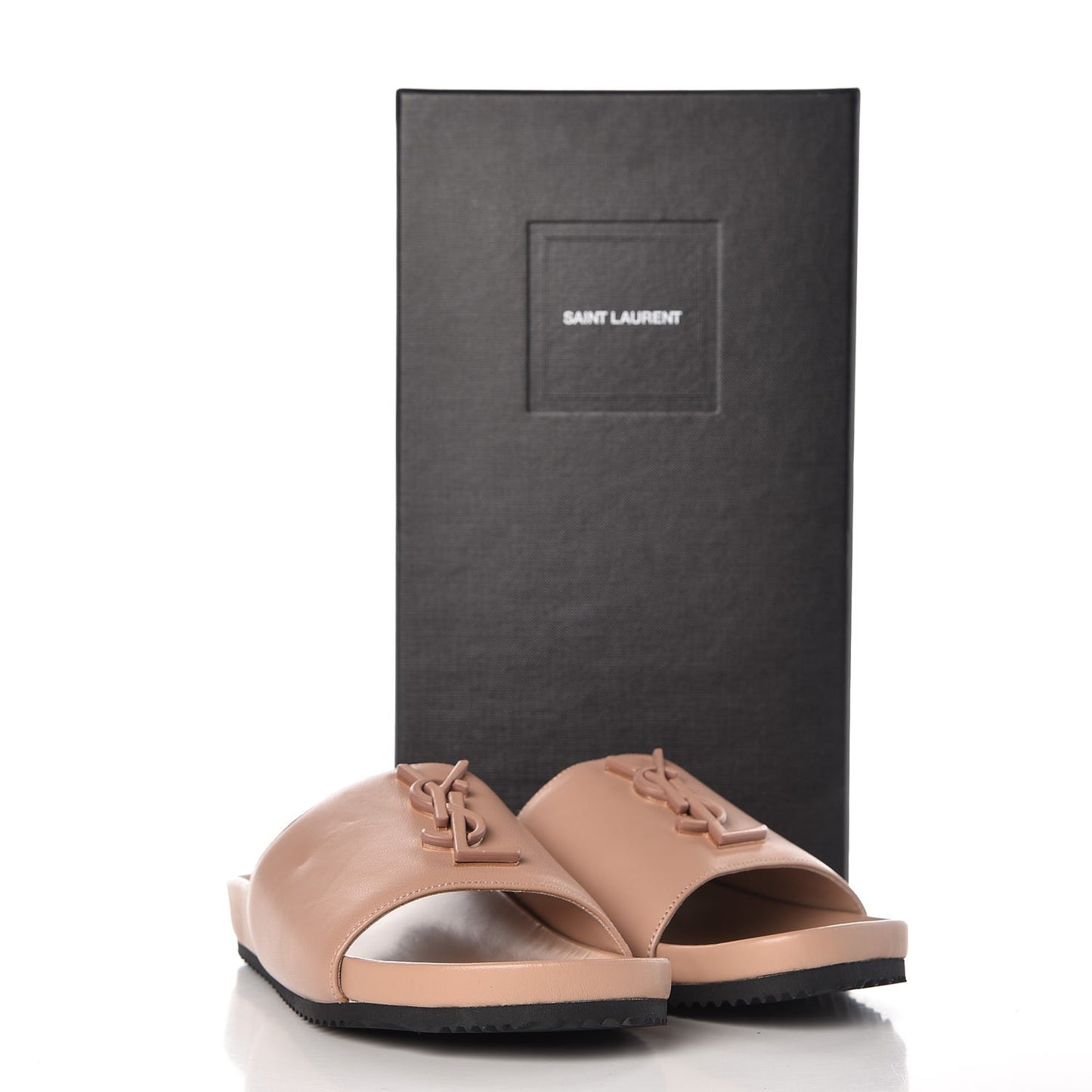 Lambskin Joan Slide Sandals 35 Nude