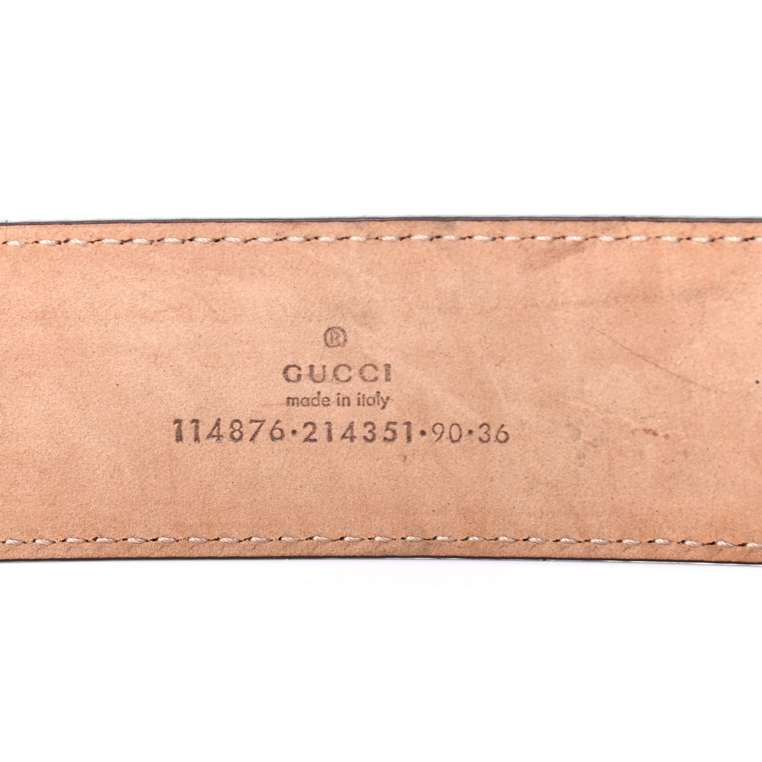 Gucci Metallic Guccissima Interlocking G Belt 90 36 Gold 5 of 5