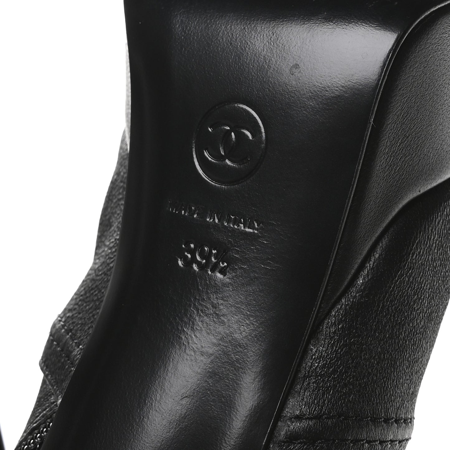 Lambskin Platform Short Boots 39.5 Black