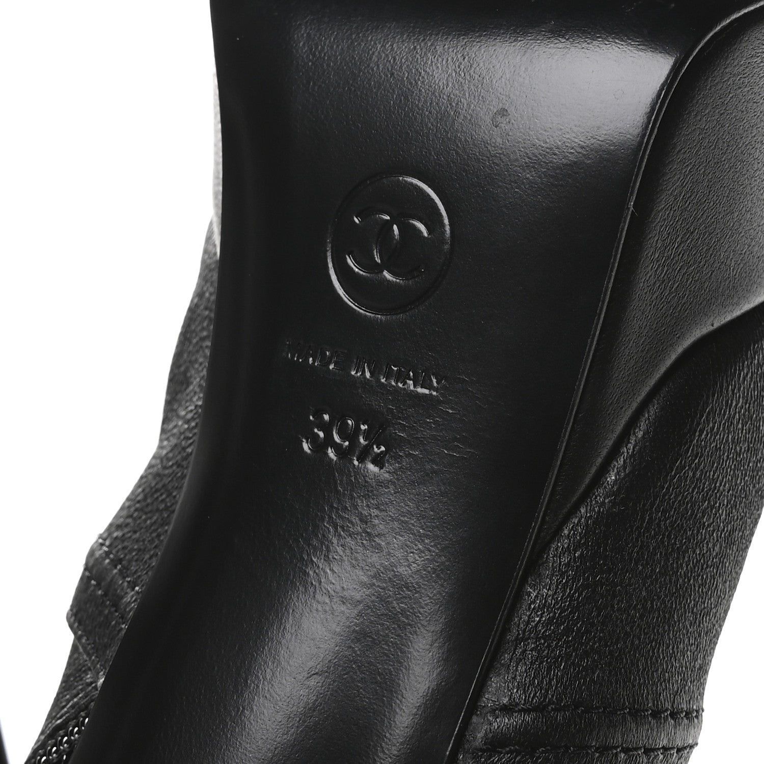 Chanel Lambskin Platform Short Boots 39.5 Black 7 of 9