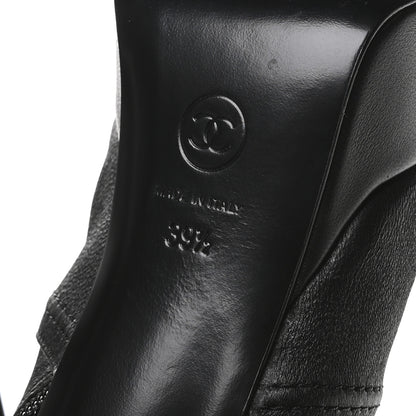 Chanel Lambskin Platform Short Boots 39.5 Black 7 of 9