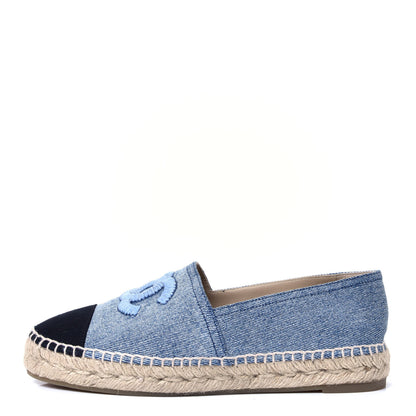 Chanel Denim CC Espadrilles 39 Blue Black 1 of 11
