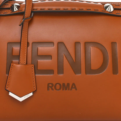 Fendi Vitello King Logo Embossed Medium By The Way Boston Bag Cuoio 7 of 9